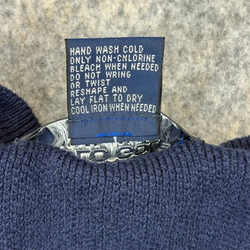Ralph Lauren Polo Golf Sweater Vest Mens L Navy Blue Cotton V-Neck Knit Pony